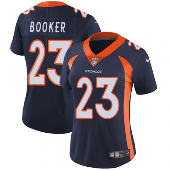 Women's Nike Denver Broncos #23 Devontae Booker Elite Navy Blue Alternate NFL Jersey - Ujersey