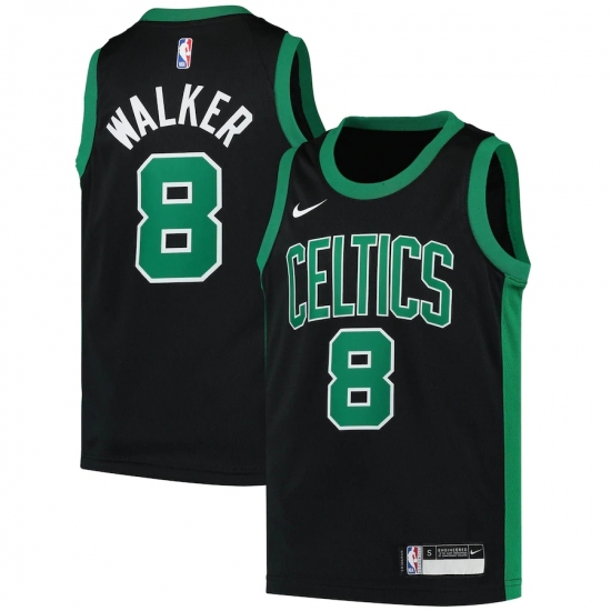 Youth Boston Celtics #8 Kemba Walker Nike Black 2020-21 Swingman Player Jersey - Ujersey