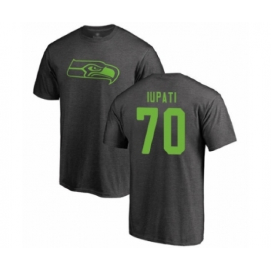 Football Seattle Seahawks #70 Mike Iupati Ash One Color T-Shirt - Ujersey
