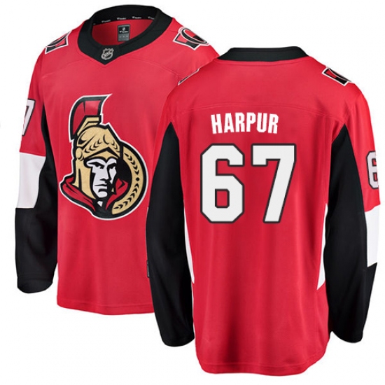 Men's Ottawa Senators #67 Ben Harpur Fanatics Branded Red Home Breakaway NHL Jersey - Ujersey