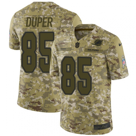 Men's Nike Miami Dolphins #85 Mark Duper Limited Camo 2018 Salute to Service NFL Jersey - Ujersey