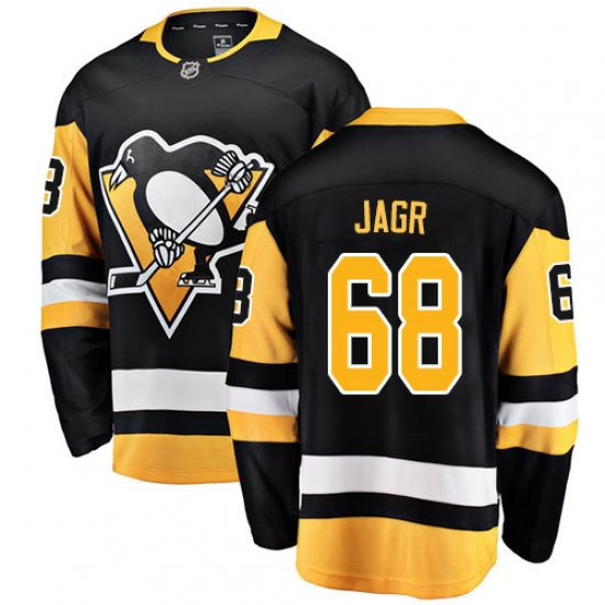 Youth Pittsburgh Penguins #68 Jaromir Jagr Fanatics Branded Black Home Breakaway NHL Jersey