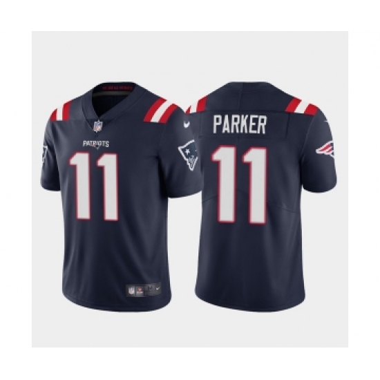 Men's New England Patriots #11 DeVante Parker Navy Vapor Untouchable Limited Stitched Jersey - Ujersey