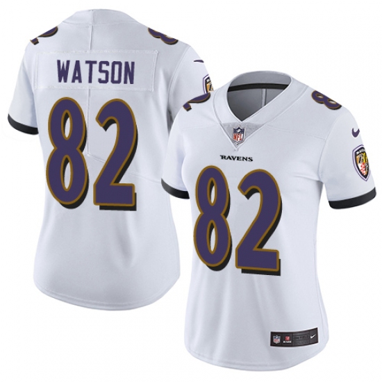 Women's Nike Baltimore Ravens #82 Benjamin Watson Elite White NFL Jersey - Ujersey