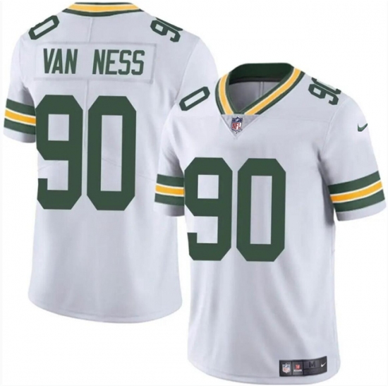 Men's Green Bay Packers #90 Lukas Van Ness White Vapor Untouchable Limited Stitched Jersey - Ujersey