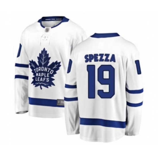 Men's Toronto Maple Leafs #19 Jason Spezza Authentic White Away Fanatics Branded Breakaway Hockey Jersey - Ujersey
