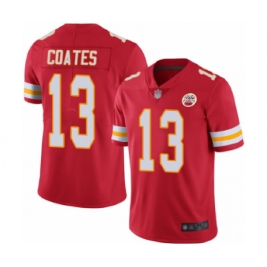 Men's Kansas City Chiefs #13 Sammie Coates Red Team Color Vapor Untouchable Limited Player Football Jersey - Ujersey