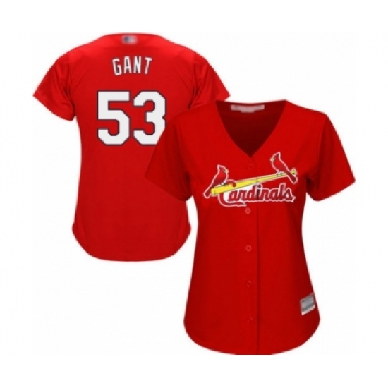Women's St. Louis Cardinals #53 John Gant Authentic Red Alternate Cool Base Baseball Player Jersey - Ujersey