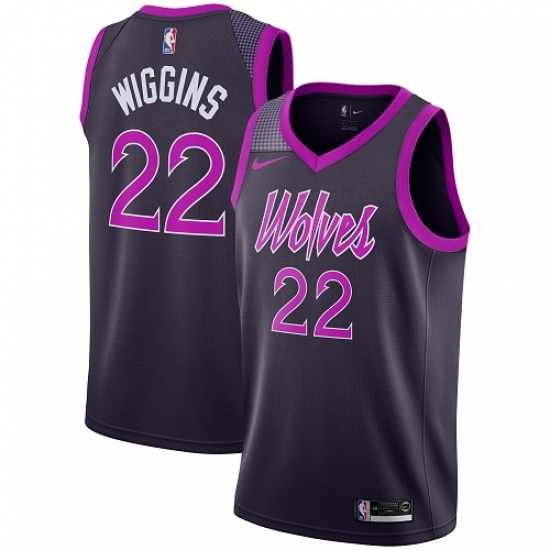 Youth Nike Minnesota Timberwolves #22 Andrew Wiggins Swingman Purple NBA Jersey - City Edition - Ujersey