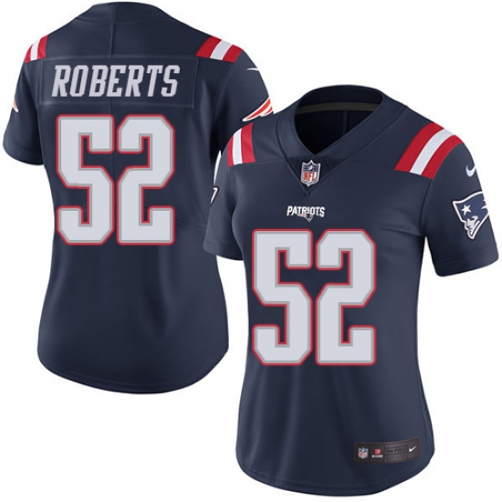 Women's Nike New England Patriots #52 Elandon Roberts Limited Navy Blue Rush Vapor Untouchable NFL Jersey - Ujersey