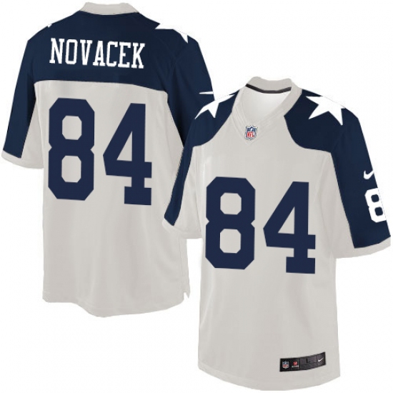 Men's Nike Dallas Cowboys #84 Jay Novacek Limited White Throwback Alternate NFL Jersey - Ujersey
