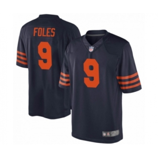Youth Chicago Bears #9 Nick Foles Navy Blue Game Team Color Jersey - Ujersey