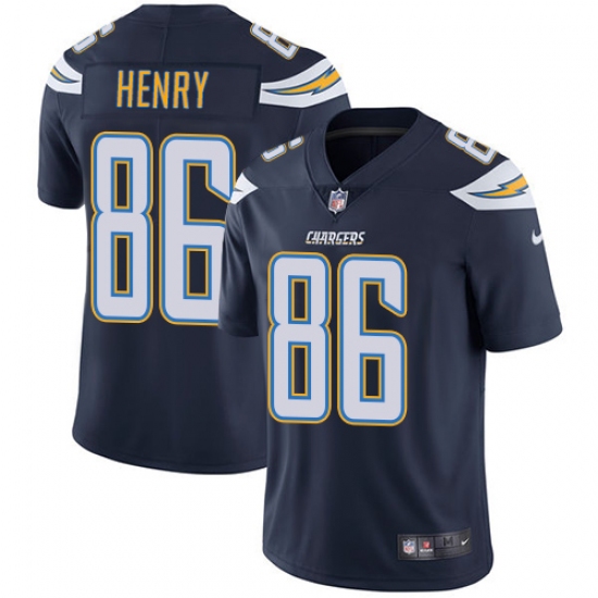 Men's Nike Los Angeles Chargers #86 Hunter Henry Navy Blue Team Color Vapor Untouchable Limited Player NFL Jersey - Ujersey