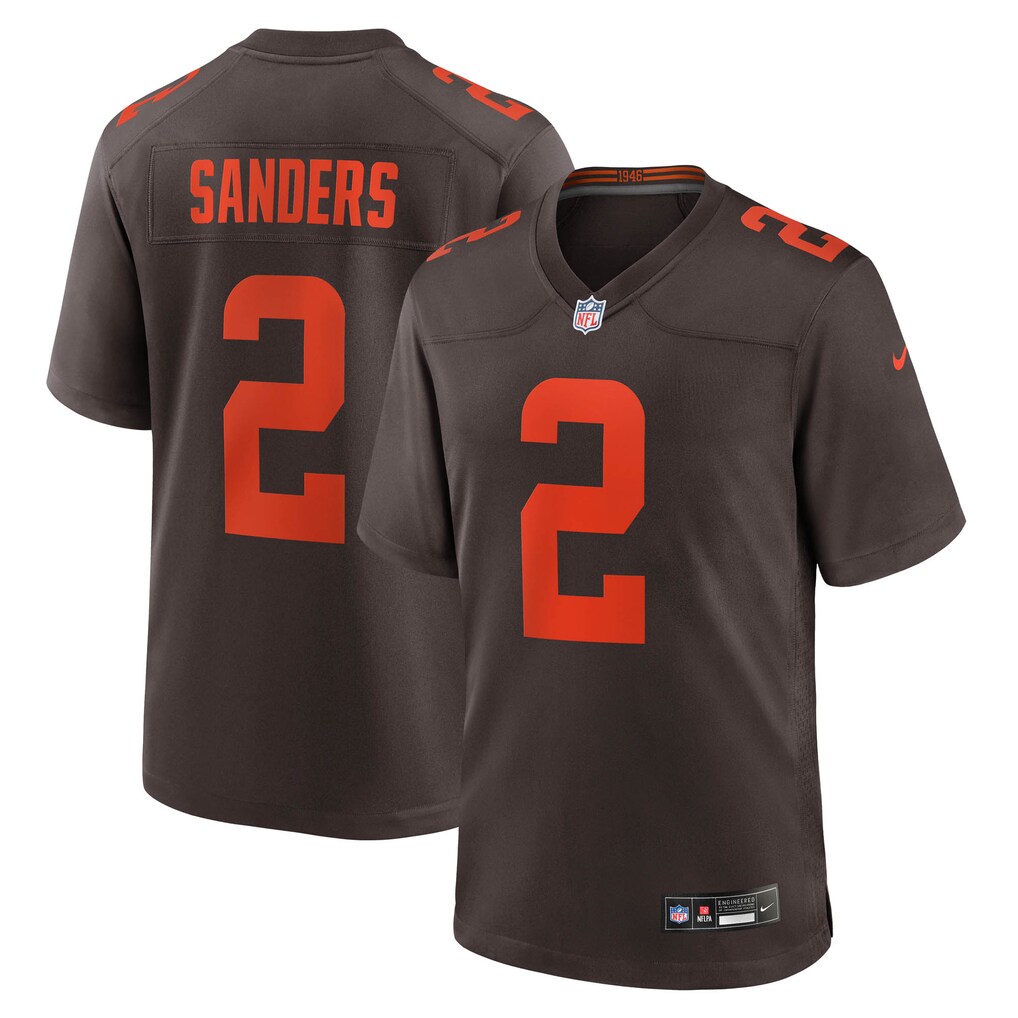 Men's Cleveland Browns Shedeur Sanders Nike Brown Alternate Game Jersey - ujerseystore