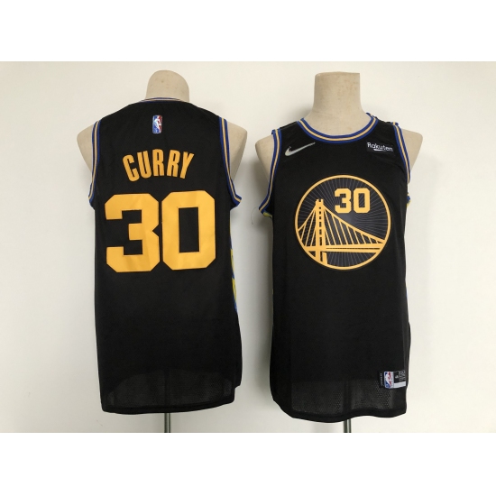 Men's Golden State Warriors #30 Stephen Curry Black City Player Jersey - Ujersey