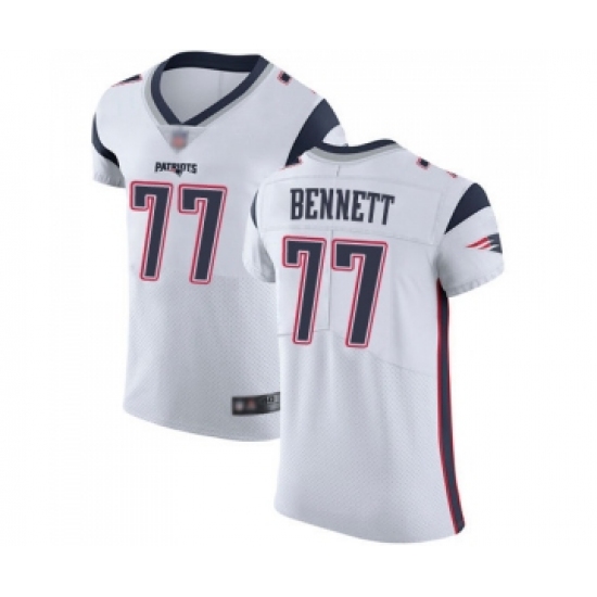 Men's New England Patriots #77 Michael Bennett White Vapor Untouchable Elite Player Football Jersey - Ujersey