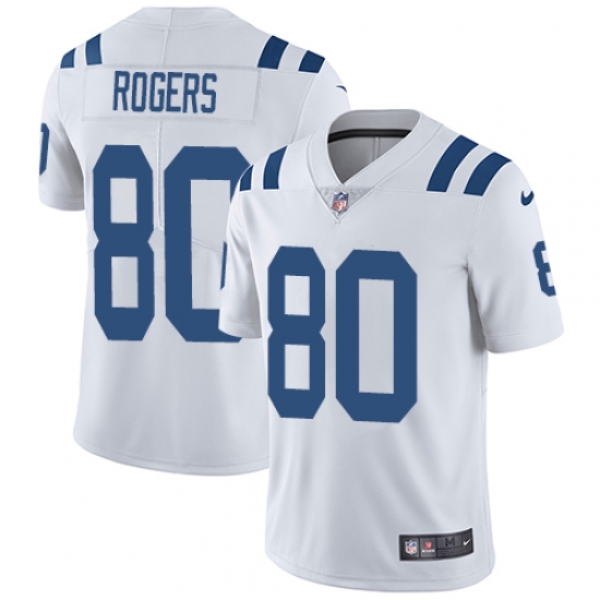 Men's Nike Indianapolis Colts #80 Chester Rogers White Vapor Untouchable Limited Player NFL Jersey - Ujersey