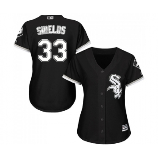 Women's Majestic Chicago White Sox #33 James Shields Replica Black Alternate Home Cool Base MLB Jerseys - Ujersey