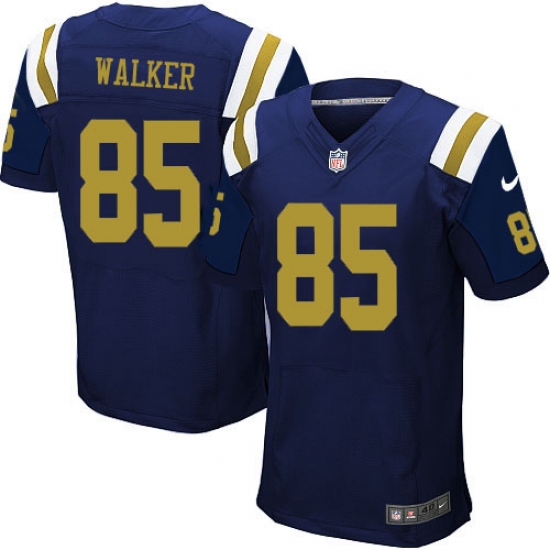 Men's Nike New York Jets #85 Wesley Walker Elite Navy Blue Alternate NFL Jersey - Ujersey