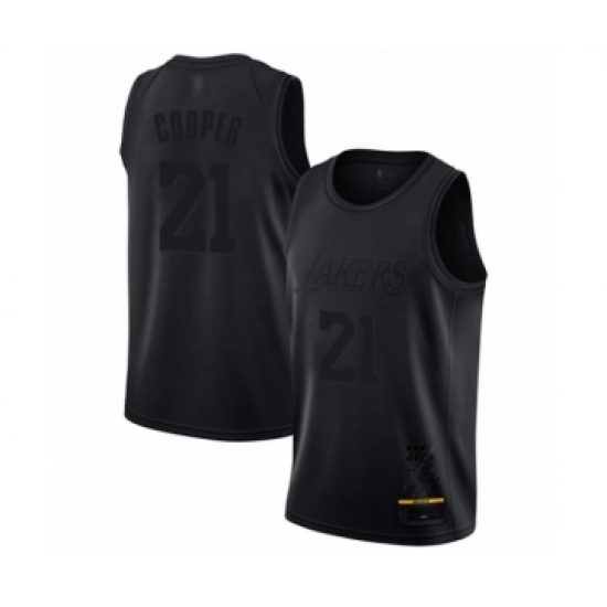 Men's Los Angeles Lakers #21 Michael Cooper Swingman Black MVP Basketball Jersey - Ujersey