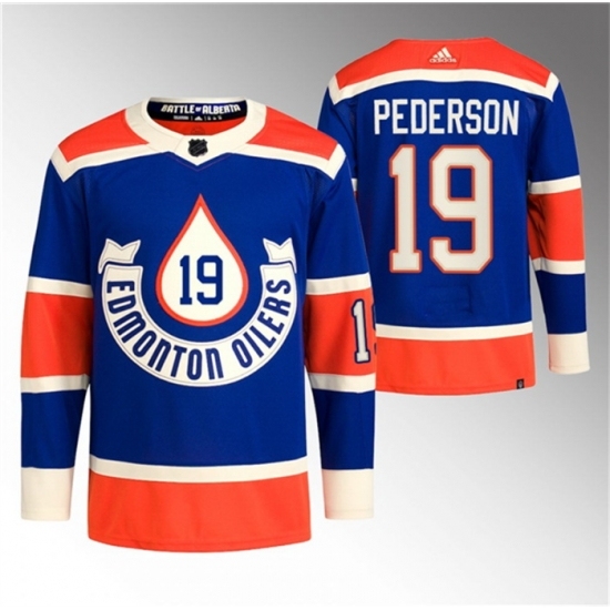 Men's Edmonton Oilers #19 Lane Pederson 2023 Royal Heritage Classic Primegreen Stitched Jersey - Ujersey