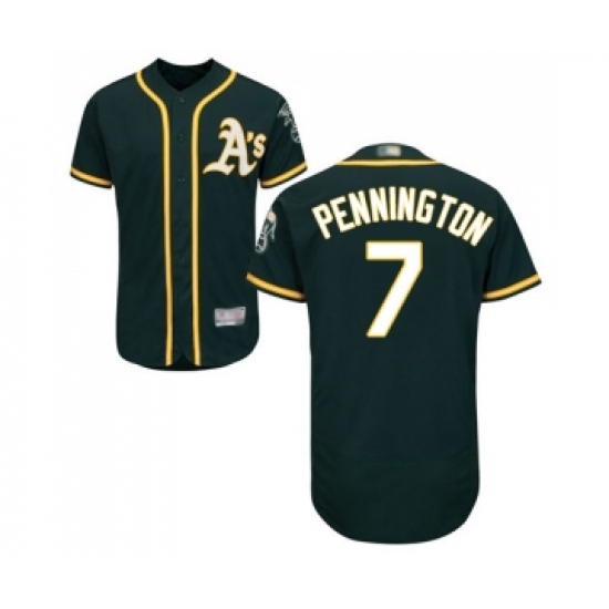 Men's Oakland Athletics #7 Cliff Pennington Green Alternate Flex Base Authentic Collection Baseball Jersey - Ujersey