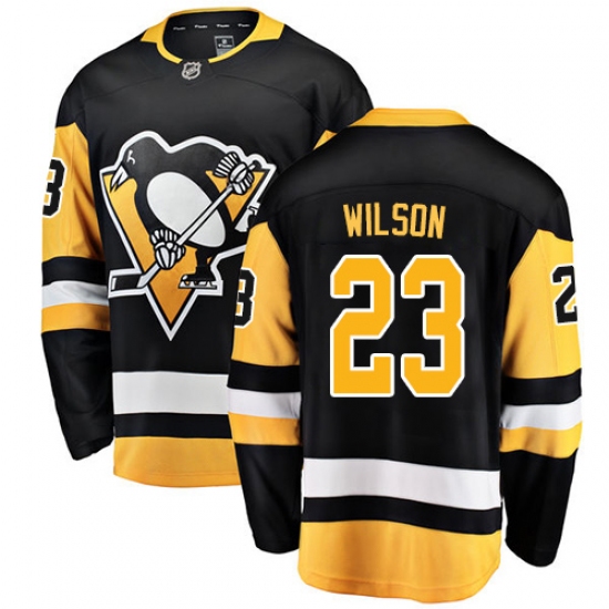 Youth Pittsburgh Penguins #23 Scott Wilson Fanatics Branded Black Home Breakaway NHL Jersey - Ujersey