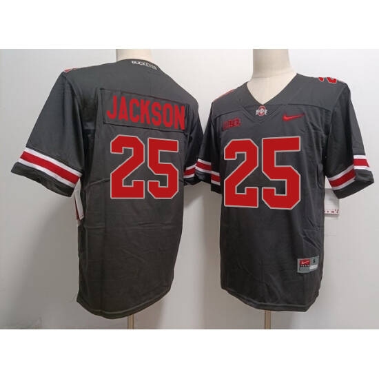 Men's Ohio State Buckeyes #25 Bo Jackson Black Stitched Football Jersey - Ujersey