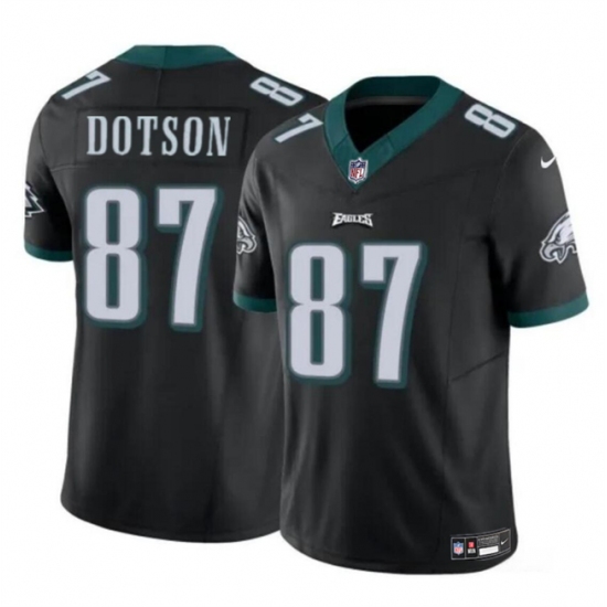 Men's Philadelphia Eagles #87 Jahan Dotson Black F.U.S.E Vapor Untouchable Limited Stitched Football Jersey - Ujersey