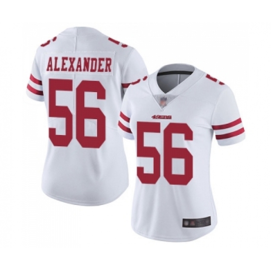 Women's San Francisco 49ers #56 Kwon Alexander White Vapor Untouchable Limited Player Football Jersey - Ujersey
