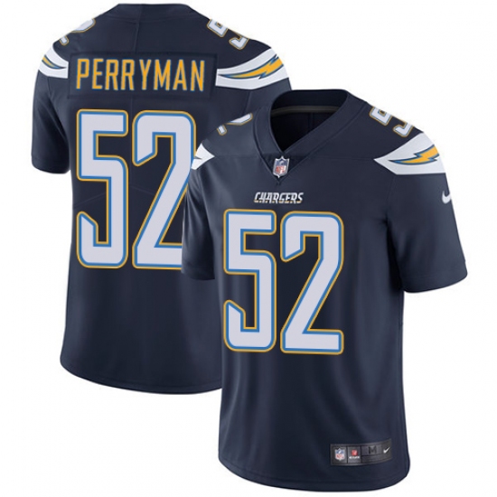 Men's Nike Los Angeles Chargers #52 Denzel Perryman Navy Blue Team Color Vapor Untouchable Limited Player NFL Jersey - Ujersey