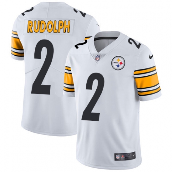 Men's Nike Pittsburgh Steelers #2 Mason Rudolph White Vapor Untouchable Limited Player NFL Jersey - Ujersey