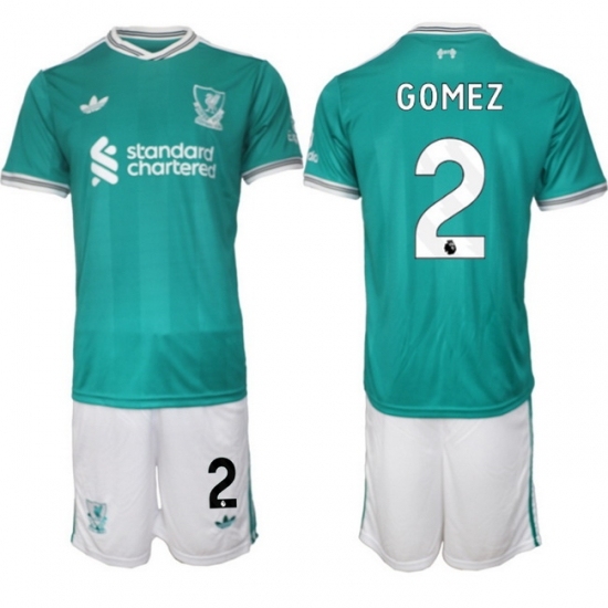 Men Liverpool 2026 Soccer Jerseys Teal #2 GOMEZ