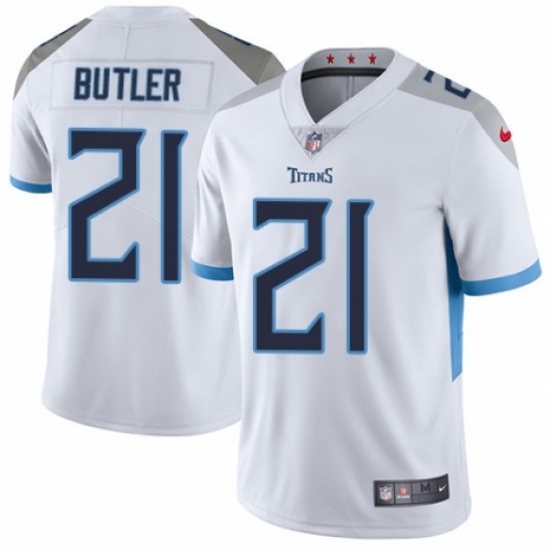 Youth Nike Tennessee Titans #21 Malcolm Butler White Vapor Untouchable Elite Player NFL Jersey - Ujersey