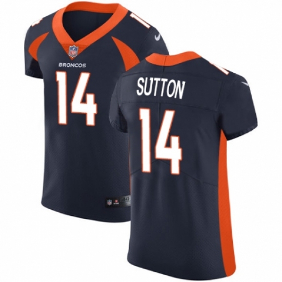 Men's Nike Denver Broncos #14 Courtland Sutton Navy Blue Alternate Vapor Untouchable Elite Player NFL Jersey - Ujersey