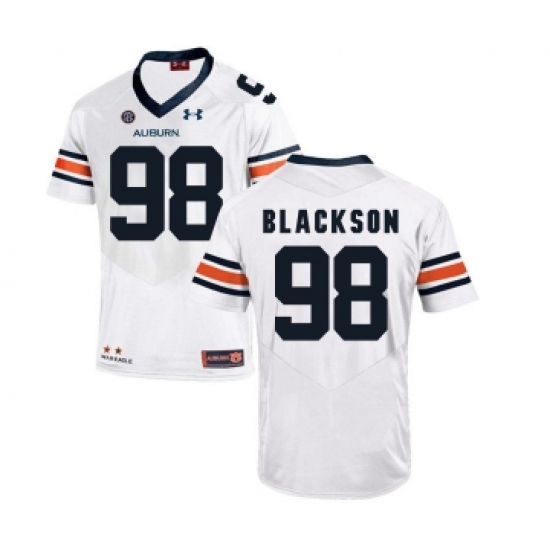 Auburn Tigers 98 Angelo Blackson White College Football Jersey - Ujersey