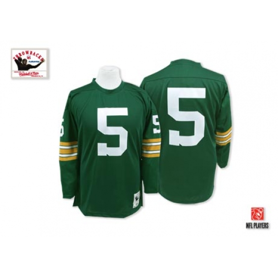 Mitchell and Ness Green Bay Packers #5 Paul Hornung Authentic Green Throwback NFL Jersey - Ujersey