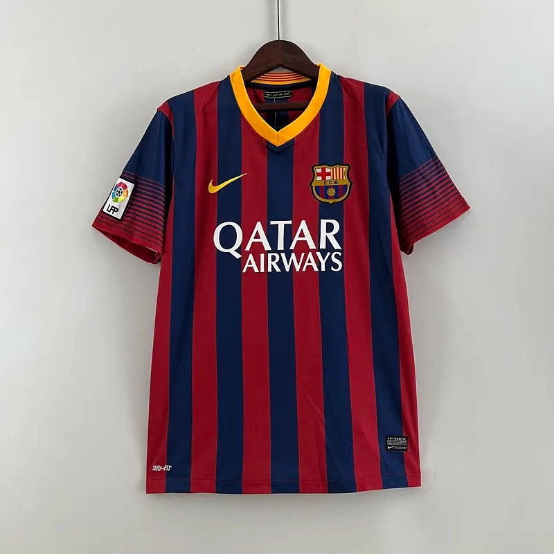 Barcelona Retro Jersey Home Soccer Shirt 2013-14 - Ujersey NHL