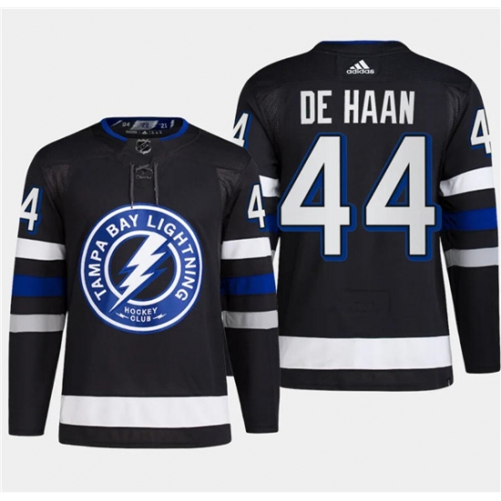 Men's Tampa Bay Lightning #44 Calvin de Haan Black 2024 Stadium Series Stitched Jersey - Ujersey
