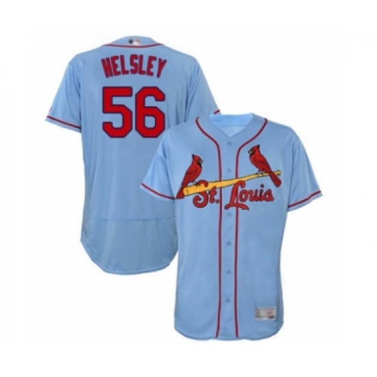 Men's St. Louis Cardinals #56 Ryan Helsley Light Blue Alternate Flex Base Authentic Collection Baseball Player Jersey - Ujersey