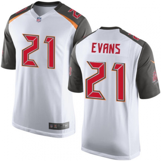 Men's Nike Tampa Bay Buccaneers #21 Justin Evans Elite White NFL Jersey - Ujersey