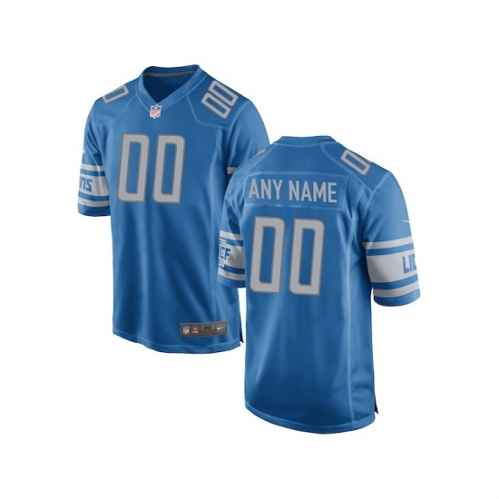 Youth Detroit Lions Nike Blue Custom Team Color Game Jersey - Ujersey