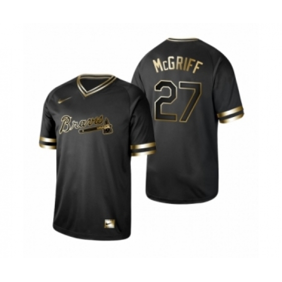 Youth 2019 Golden Edition Atlanta Braves #27 Fred McGriff Black Jersey - Ujersey