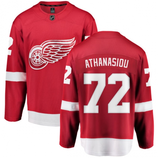 Men's Detroit Red Wings #72 Andreas Athanasiou Fanatics Branded Red Home Breakaway NHL Jersey - Ujersey