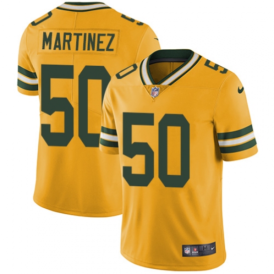 Men's Nike Green Bay Packers #50 Blake Martinez Elite Gold Rush Vapor Untouchable NFL Jersey - Ujersey