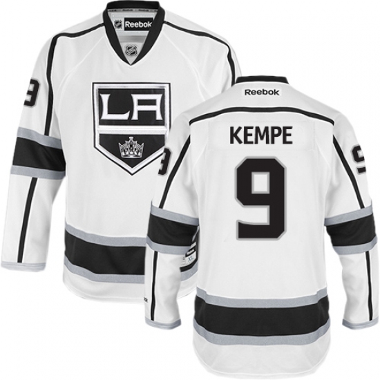 Youth Reebok Los Angeles Kings #9 Adrian Kempe Authentic White Away NHL Jersey - Ujersey