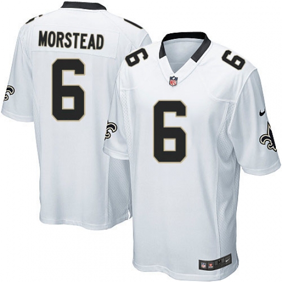 Men's Nike New Orleans Saints #6 Thomas Morstead Game White NFL Jersey - Ujersey