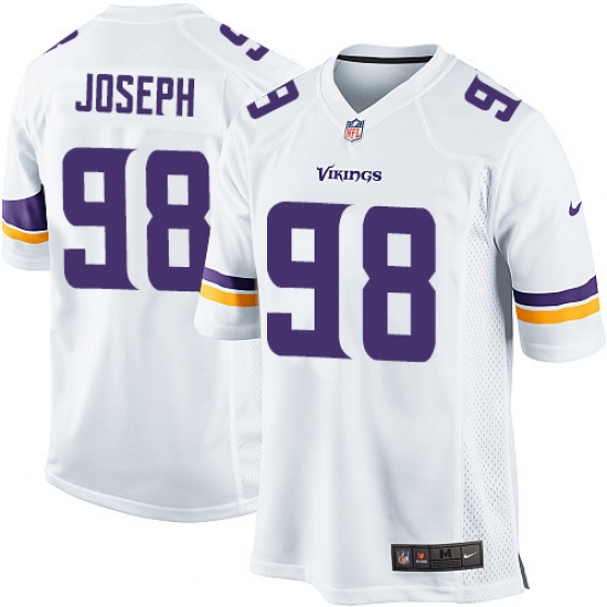 Men's Nike Minnesota Vikings #98 Linval Joseph Game White NFL Jersey - Ujersey