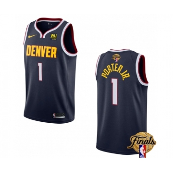 Men's Denver Nuggets #1 Michael Porter Jr. Navy 2023 Finals Icon Edition Stitched Basketball Jersey - Ujersey