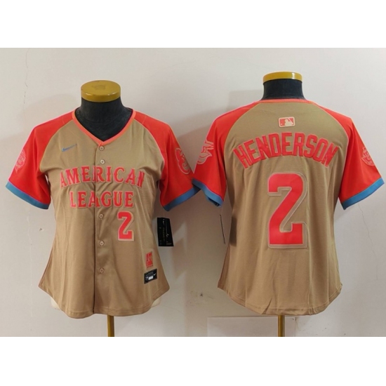 Women's Baltimore Orioles #2 Gunnar Henderson Number Cream 2024 All Star Limited Stitched Jersey - Ujersey
